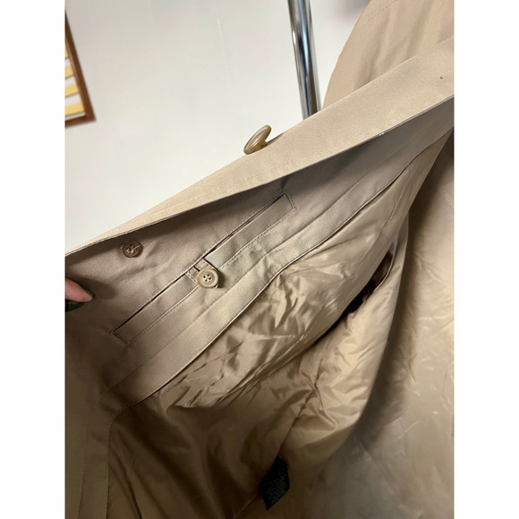 London Fog Womens Khaki Trench Coat Classic Style XL REG - Picture 7 of 9